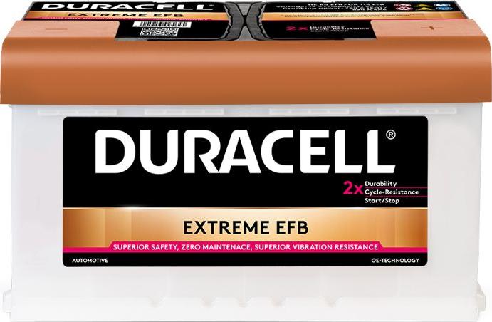 DURACELL 012580110801 - Startera akumulatoru baterija autospares.lv