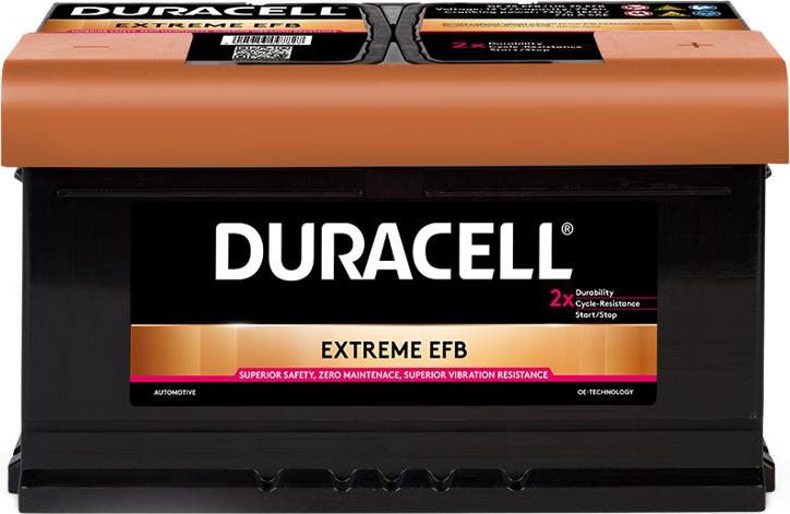 DURACELL 012575120801 - Стартерная аккумуляторная батарея, АКБ www.autospares.lv