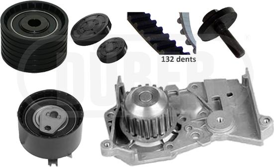 Dürer PA161113 - Ūdenssūknis + Zobsiksnas komplekts autospares.lv