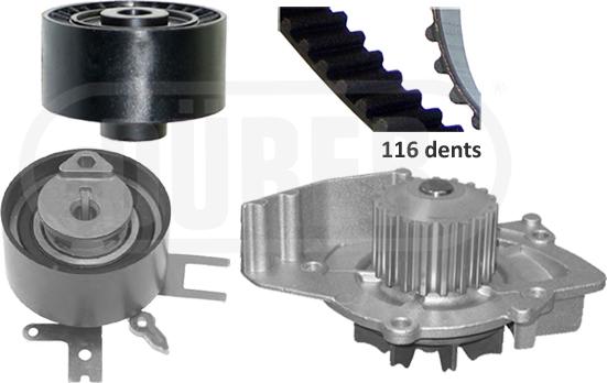 DÜRER PA121148 - Ūdenssūknis + Zobsiksnas komplekts www.autospares.lv