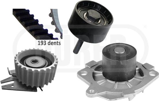 DÜRER PA231134 - Water Pump & Timing Belt Set www.autospares.lv