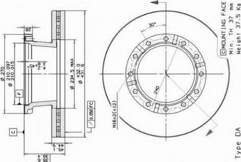 Duron DCR254A - Bremžu diski www.autospares.lv