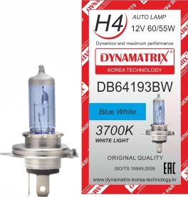 Dynamatrix DB64193BW - Лампа накаливания, основная фара www.autospares.lv