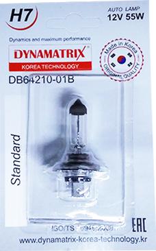 Dynamatrix DB64210-01B - Лампа накаливания, основная фара www.autospares.lv