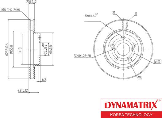 Dynamatrix DBD620 - Тормозной диск www.autospares.lv