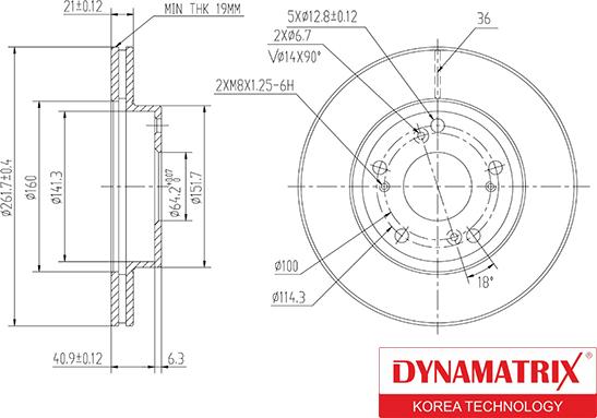 Dynamatrix DBD1939 - Bremžu diski www.autospares.lv