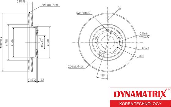 Dynamatrix DBD1496 - Bremžu diski www.autospares.lv