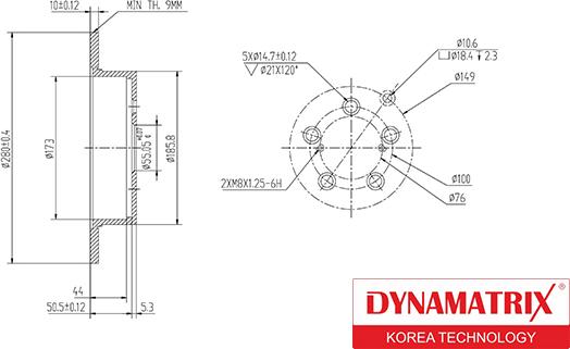 Dynamatrix DBD1406 - Bremžu diski www.autospares.lv