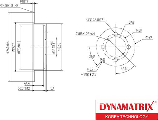 Dynamatrix DBD1417 - Bremžu diski www.autospares.lv