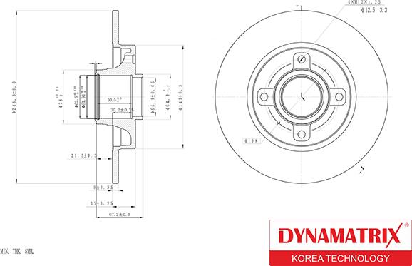 Dynamatrix DBD1564 - Тормозной диск www.autospares.lv