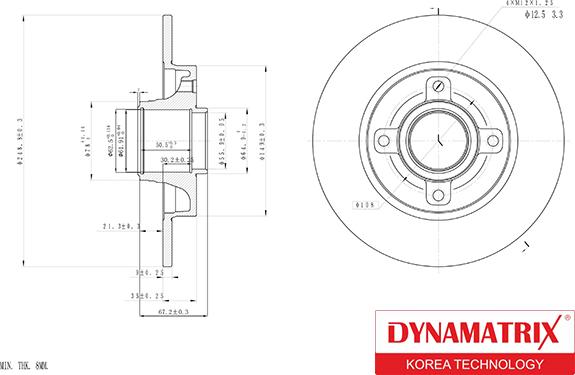 Dynamatrix DBD1560 - Тормозной диск www.autospares.lv