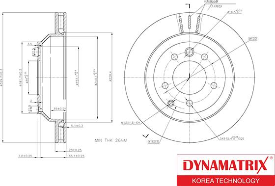 Dynamatrix DBD1580 - Bremžu diski autospares.lv