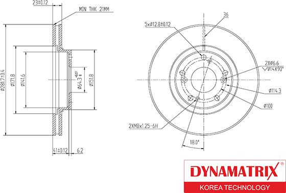 Dynamatrix DBD1539 - Bremžu diski www.autospares.lv