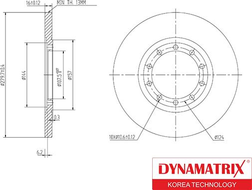 Dynamatrix DBD1537 - Brake Disc www.autospares.lv