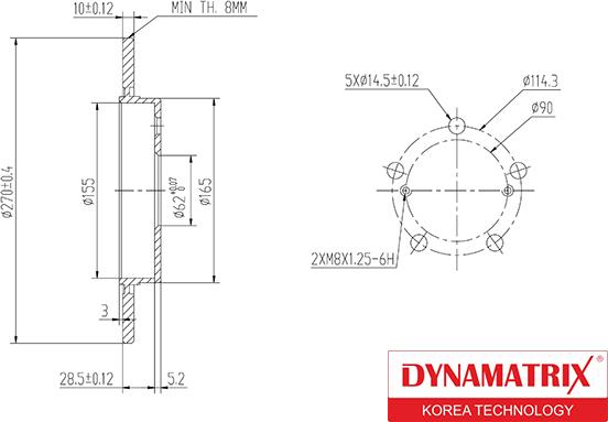 Dynamatrix DBD1645 - Bremžu diski www.autospares.lv