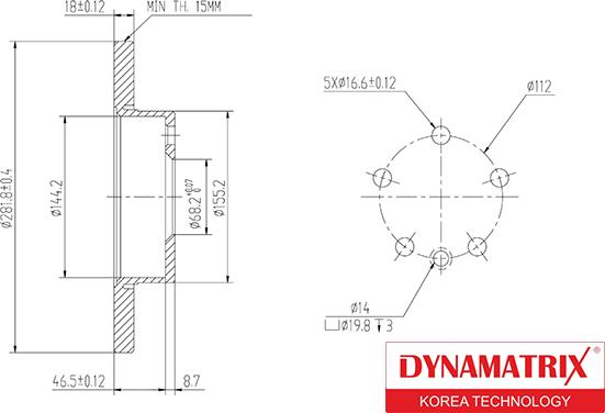 Dynamatrix DBD1011 - Тормозной диск www.autospares.lv