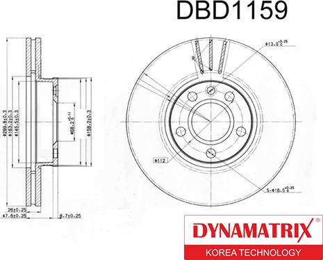 Dynamatrix DBD1159 - Bremžu diski autospares.lv