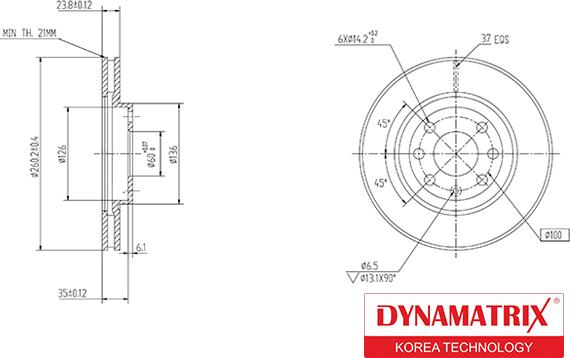 Dynamatrix DBD1131 - Bremžu diski autospares.lv