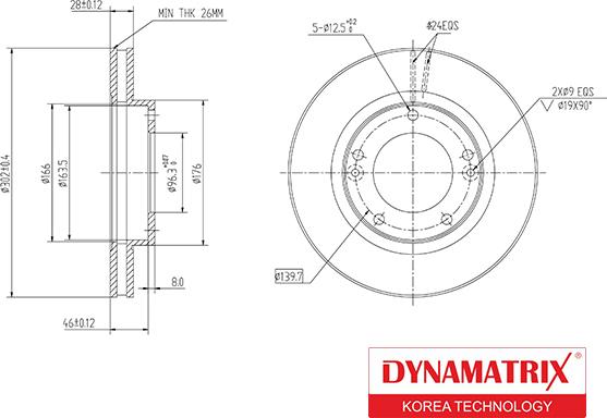 Dynamatrix DBD1290 - Bremžu diski www.autospares.lv