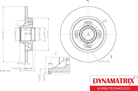 Dynamatrix DBD1735 - Bremžu diski www.autospares.lv