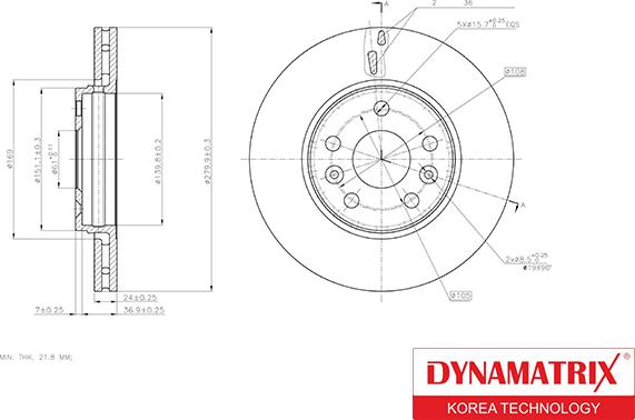 Dynamatrix DBD1733 - Bremžu diski www.autospares.lv