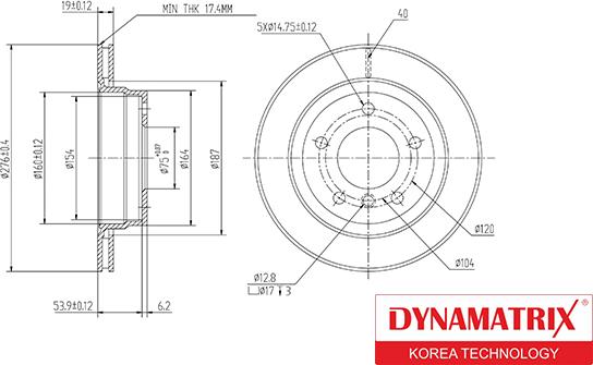 Dynamatrix DBD831 - Bremžu diski autospares.lv