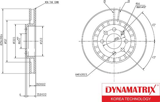 Dynamatrix DBD328 - Bremžu diski autospares.lv