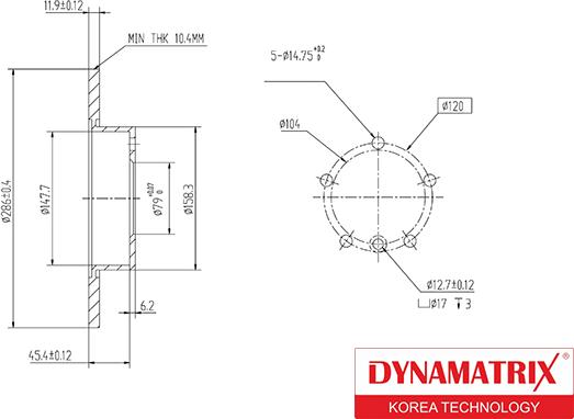 Dynamatrix DBD248 - Bremžu diski www.autospares.lv