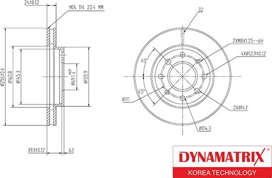 Dynamatrix DBD741 - Bremžu diski www.autospares.lv