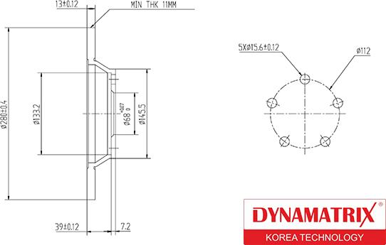 Dynamatrix DBD759 - Bremžu diski www.autospares.lv