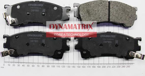 Dynamatrix DBP950 - Brake Pad Set, disc brake www.autospares.lv