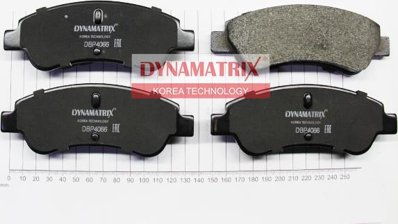 Dynamatrix DBP4066 - Тормозные колодки, дисковые, комплект www.autospares.lv