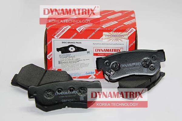 Dynamatrix DBP4247 - Тормозные колодки, дисковые, комплект www.autospares.lv