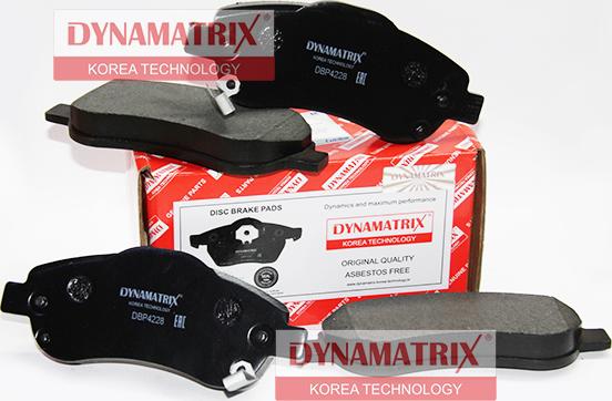 Dynamatrix DBP4228 - Тормозные колодки, дисковые, комплект www.autospares.lv