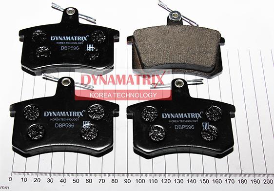 Dynamatrix DBP596 - Тормозные колодки, дисковые, комплект www.autospares.lv