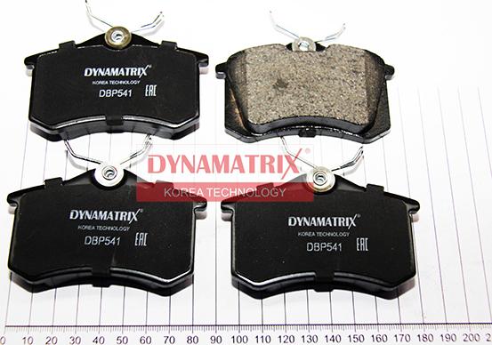 Dynamatrix DBP541 - Тормозные колодки, дисковые, комплект www.autospares.lv