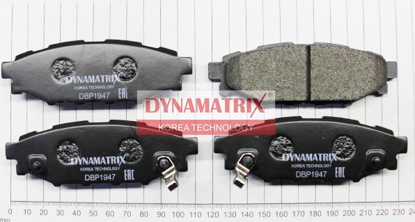 Dynamatrix DBP1947 - Brake Pad Set, disc brake www.autospares.lv