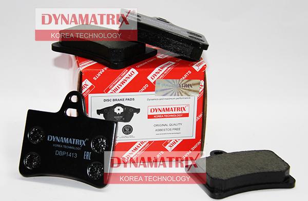 Dynamatrix DBP1413 - Тормозные колодки, дисковые, комплект www.autospares.lv