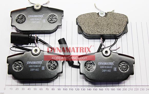 Dynamatrix DBP1482 - Тормозные колодки, дисковые, комплект www.autospares.lv