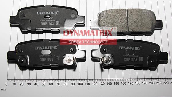 Dynamatrix DBP1693 - Brake Pad Set, disc brake www.autospares.lv