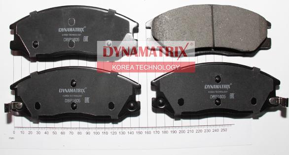 Dynamatrix DBP1605 - Тормозные колодки, дисковые, комплект www.autospares.lv