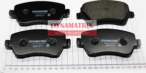 Dynamatrix DBP1617 - Тормозные колодки, дисковые, комплект www.autospares.lv