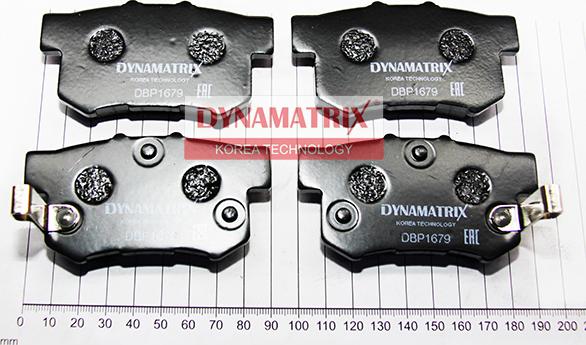 Dynamatrix DBP1679 - Тормозные колодки, дисковые, комплект www.autospares.lv