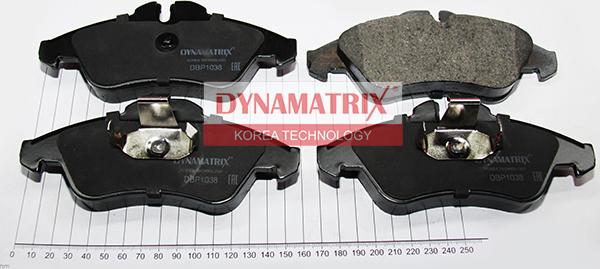 Dynamatrix DBP1038 - Тормозные колодки, дисковые, комплект www.autospares.lv