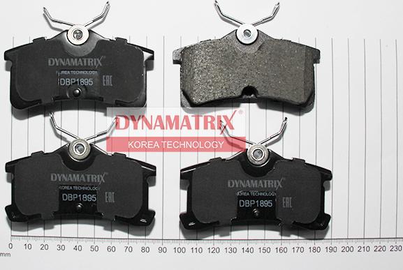 Dynamatrix DBP1895 - Brake Pad Set, disc brake www.autospares.lv