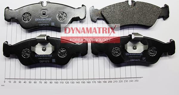 Dynamatrix DBP1876 - Brake Pad Set, disc brake www.autospares.lv