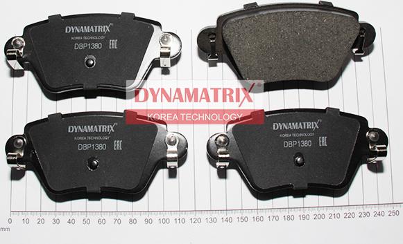 Dynamatrix DBP1380 - Тормозные колодки, дисковые, комплект www.autospares.lv