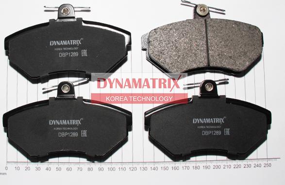 Dynamatrix DBP1289 - Тормозные колодки, дисковые, комплект www.autospares.lv