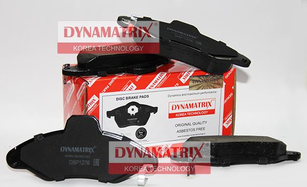 Dynamatrix DBP1276 - Тормозные колодки, дисковые, комплект www.autospares.lv