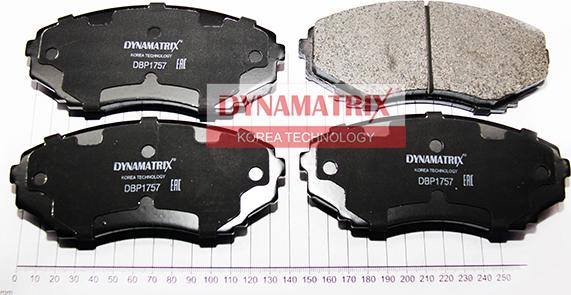 Dynamatrix DBP1757 - Brake Pad Set, disc brake www.autospares.lv